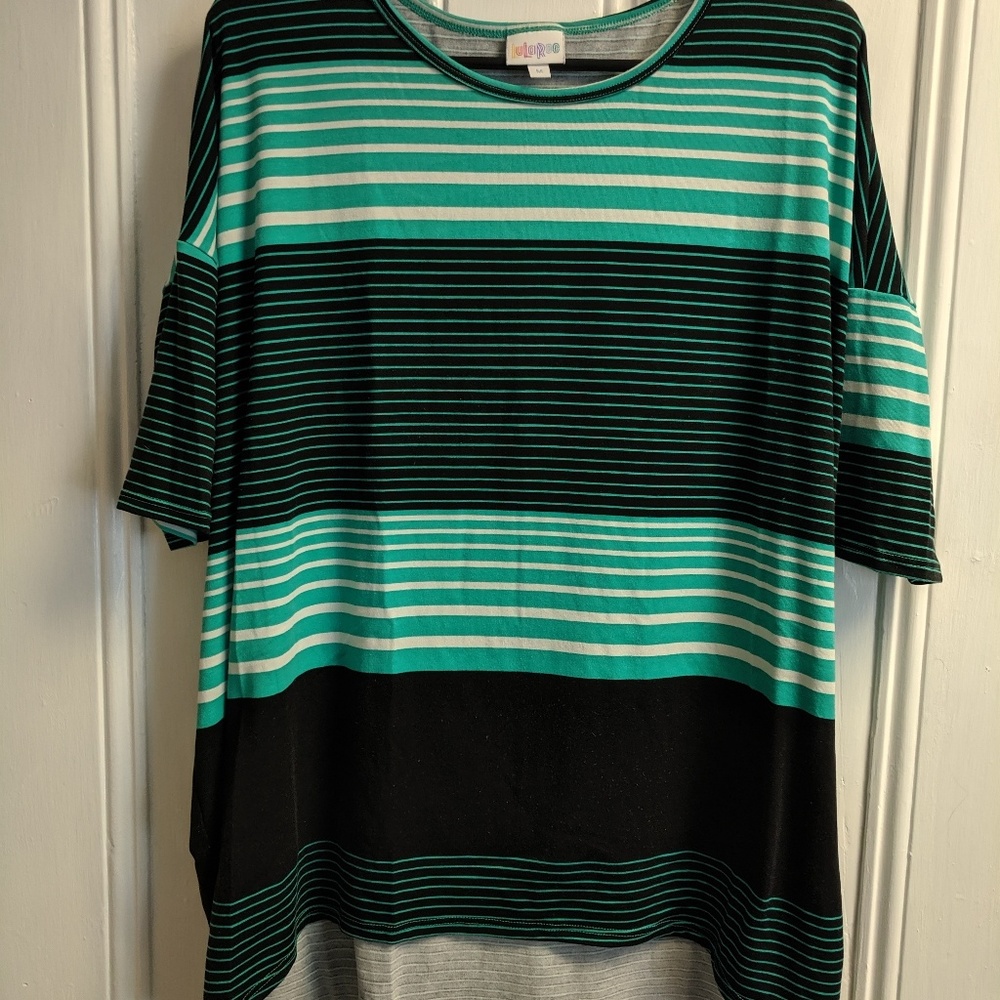 Green and Black Lularoe Irma Size Medium